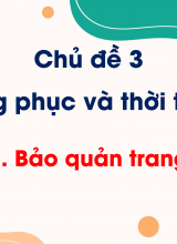 Chủ đề 3 - Bài 11 Bảo quản trang phục